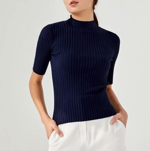NWT Mock Neck Sweater Gaelle Knit Mock Neck Top